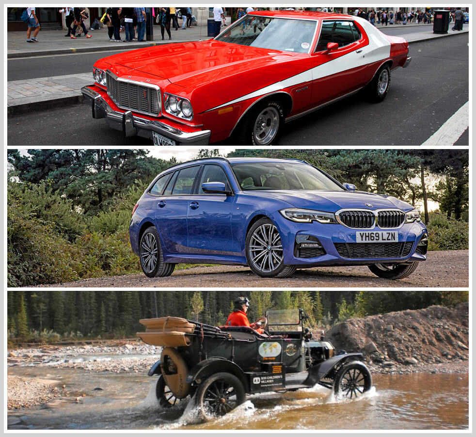The 100 best classic cars: Ford Gran Torino, BMW 3-Series Estate, Ford Model T